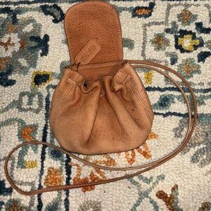 Vintage Coach Tan Leather Crossbody Bag